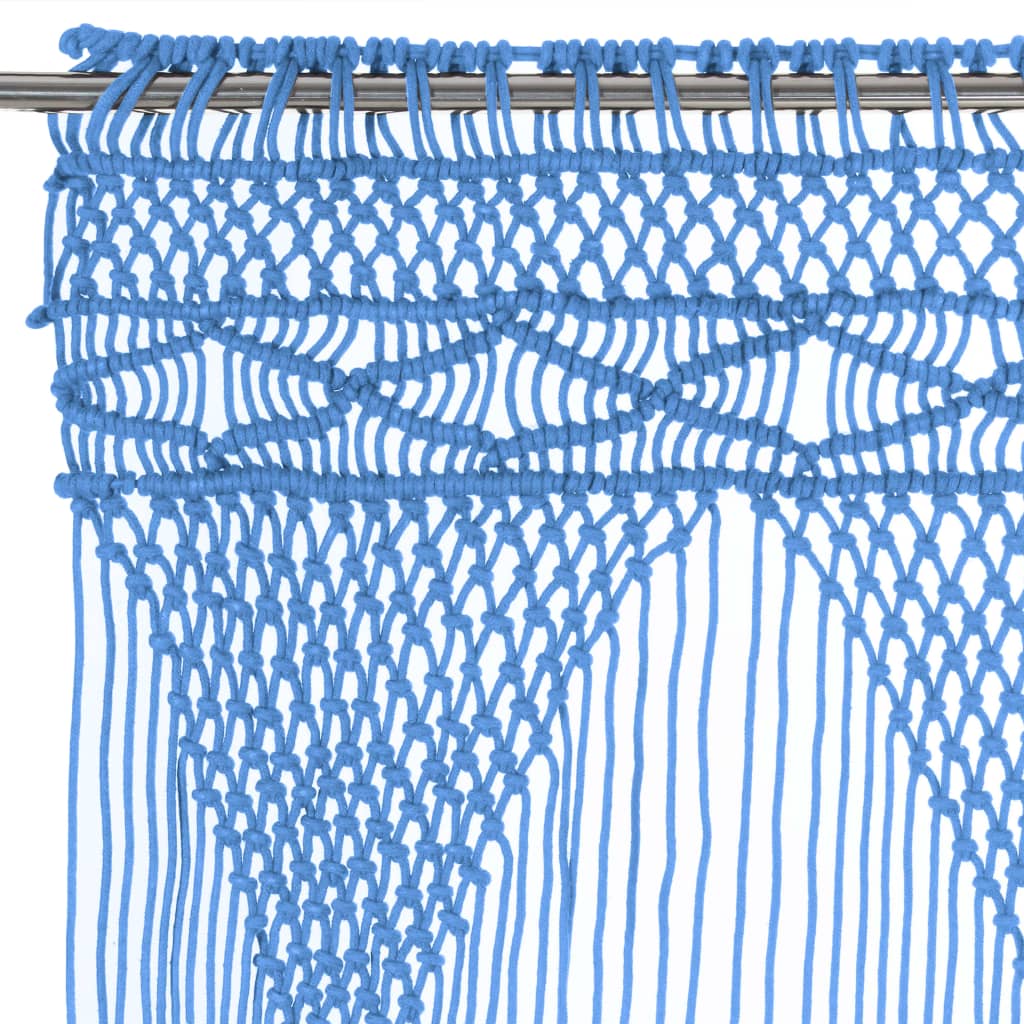 Tenda MacramÃ¨ Blu 140x240 cm in Cotone