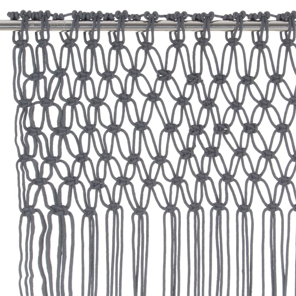 Tenda MacramÃ¨ Antracite 140x240 cm in Cotone