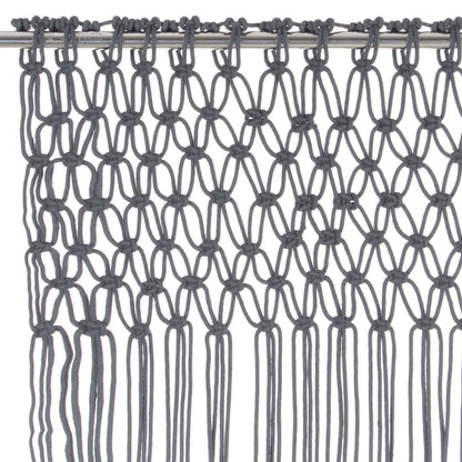 Tenda MacramÃ¨ Antracite 140x240 cm in Cotone