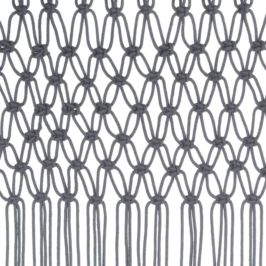 Tenda MacramÃ¨ Antracite 140x240 cm in Cotone