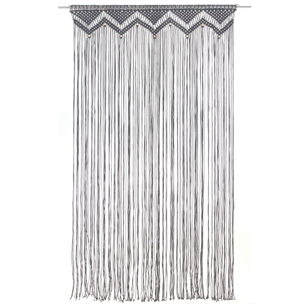 Tenda MacramÃ¨ Antracite 140x240 cm in Cotone