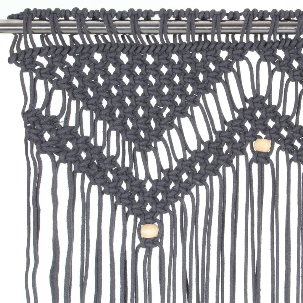 Tenda MacramÃ¨ Antracite 140x240 cm in Cotone