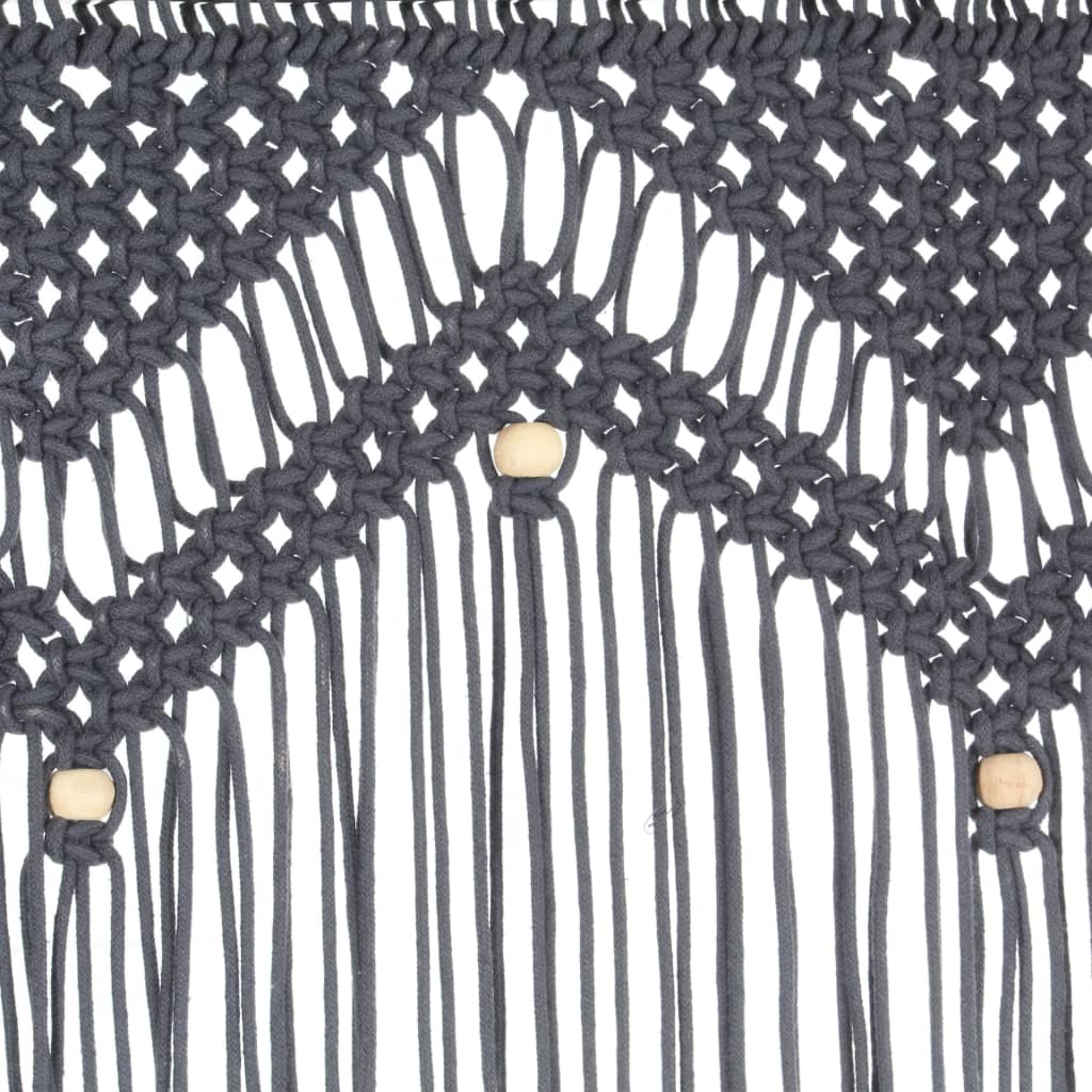 Tenda MacramÃ¨ Antracite 140x240 cm in Cotone