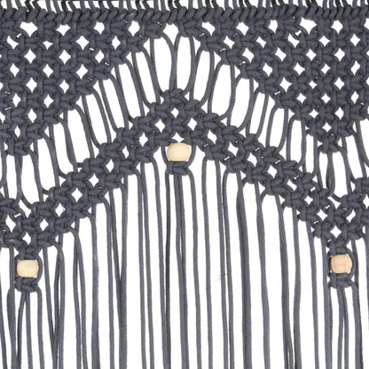 Tenda MacramÃ¨ Antracite 140x240 cm in Cotone