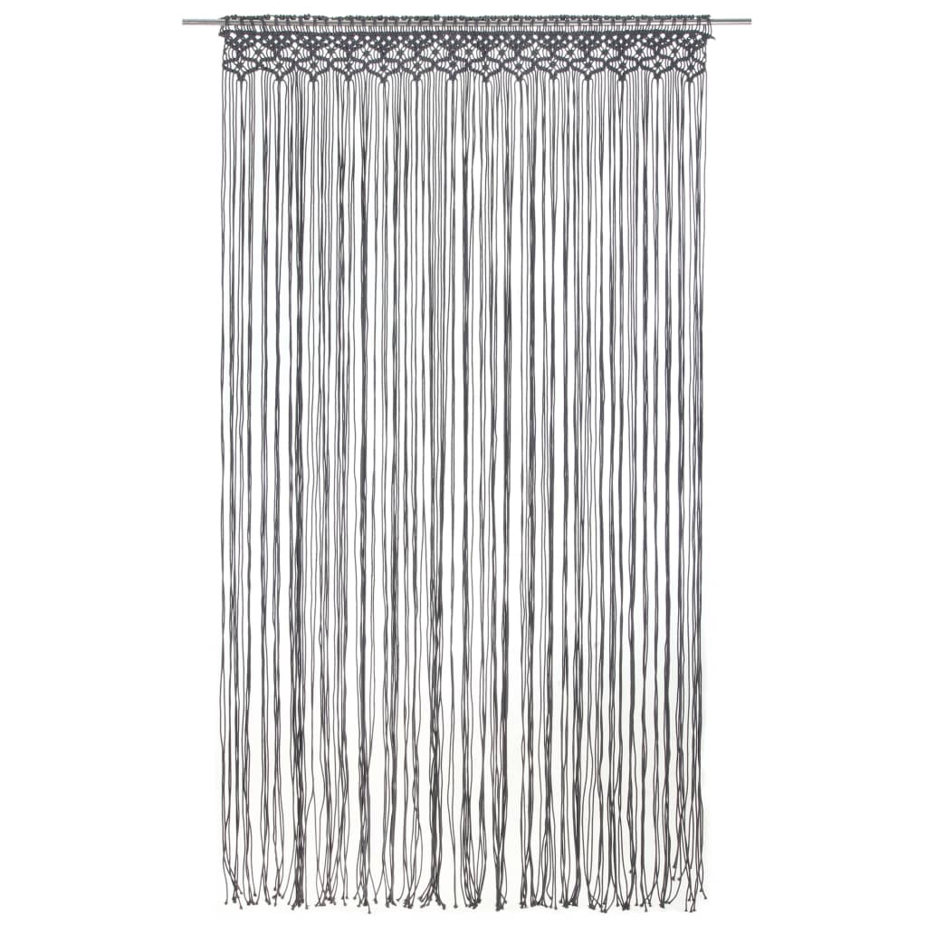 Tenda MacramÃ¨ Antracite 140x240 cm in Cotone