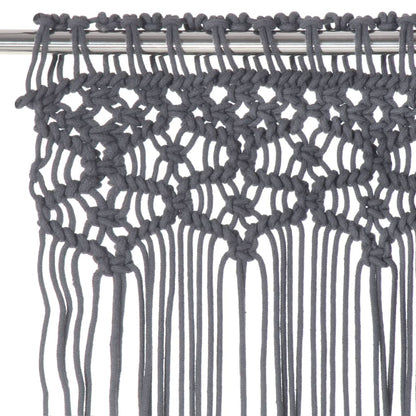 Tenda MacramÃ¨ Antracite 140x240 cm in Cotone