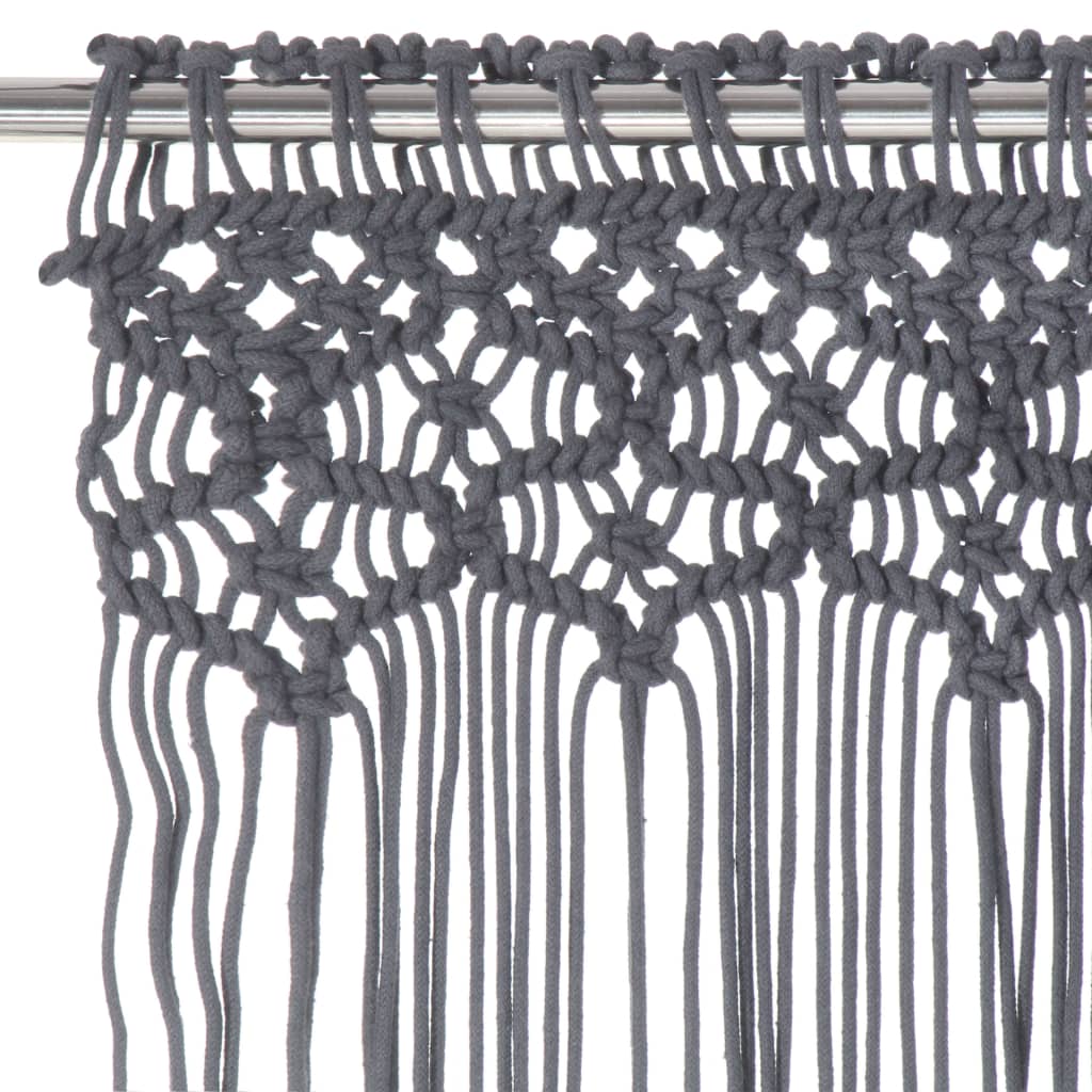 Tenda MacramÃ¨ Antracite 140x240 cm in Cotone
