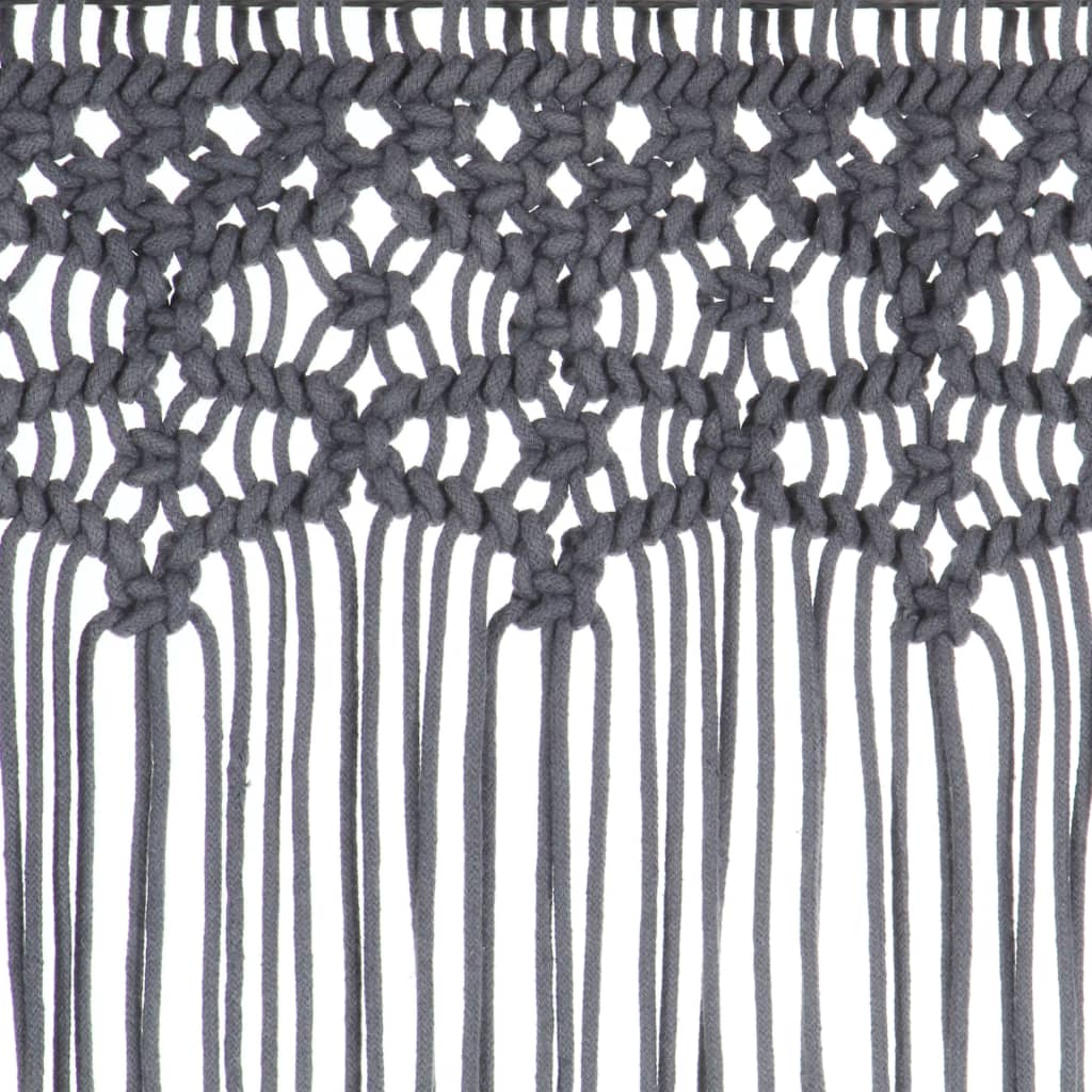 Tenda MacramÃ¨ Antracite 140x240 cm in Cotone