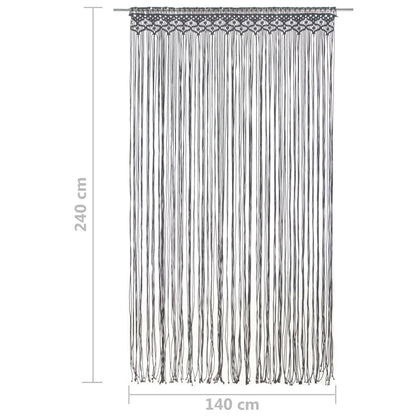 Tenda MacramÃ¨ Antracite 140x240 cm in Cotone
