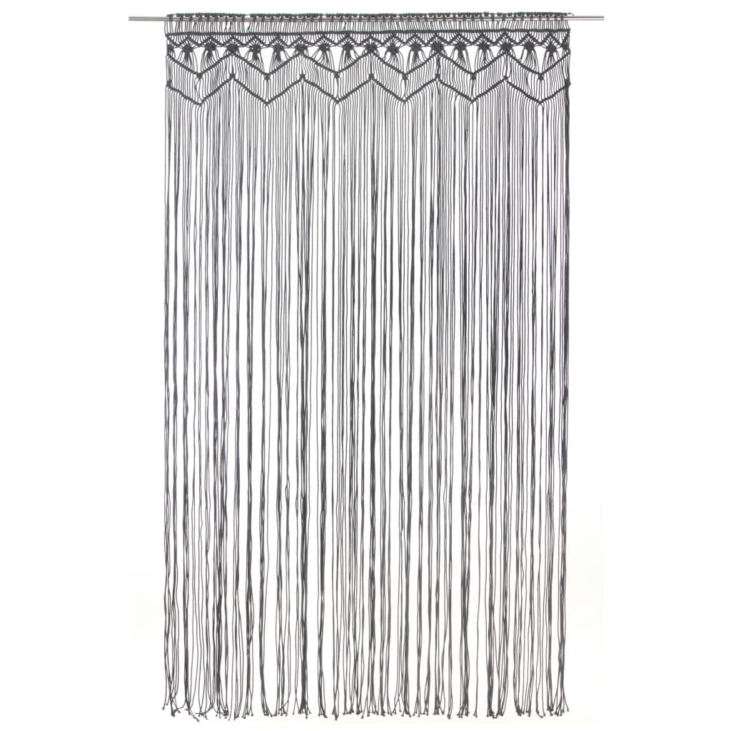 Tenda MacramÃ¨ Antracite 140x240 cm in Cotone