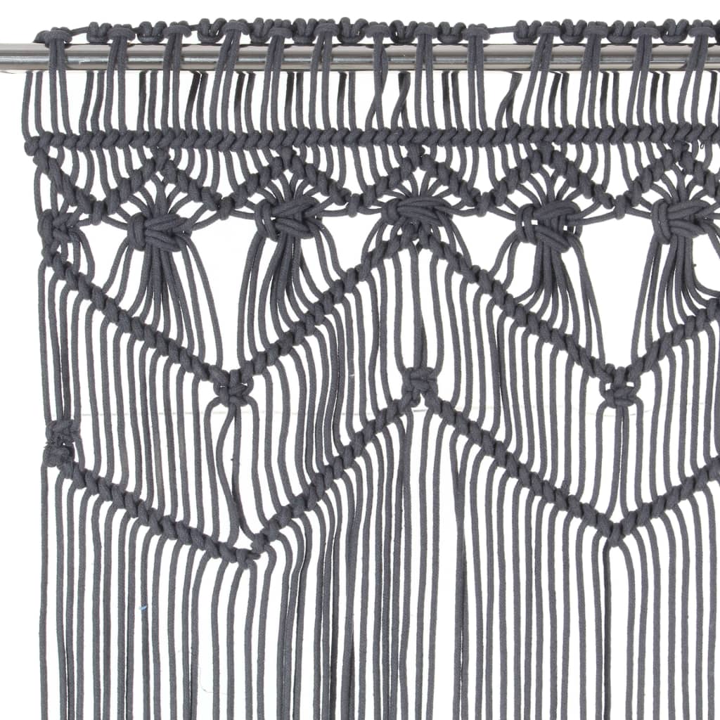 Tenda MacramÃ¨ Antracite 140x240 cm in Cotone