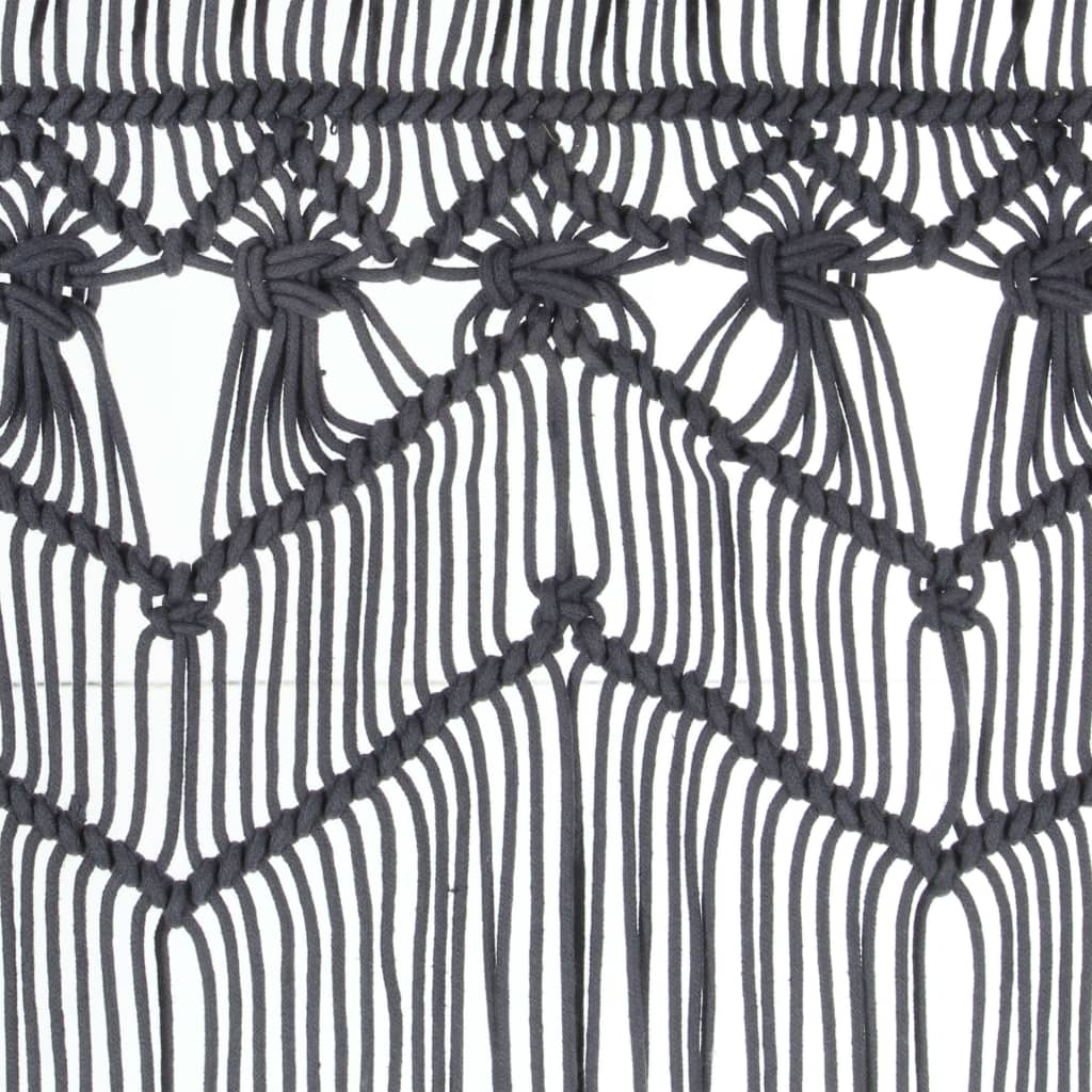Tenda MacramÃ¨ Antracite 140x240 cm in Cotone