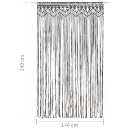 Tenda MacramÃ¨ Antracite 140x240 cm in Cotone