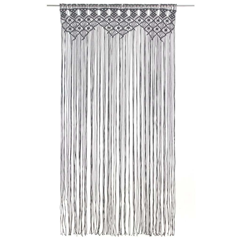 Tenda MacramÃ¨ Antracite 140x240 cm in Cotone