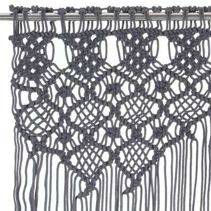 Tenda MacramÃ¨ Antracite 140x240 cm in Cotone