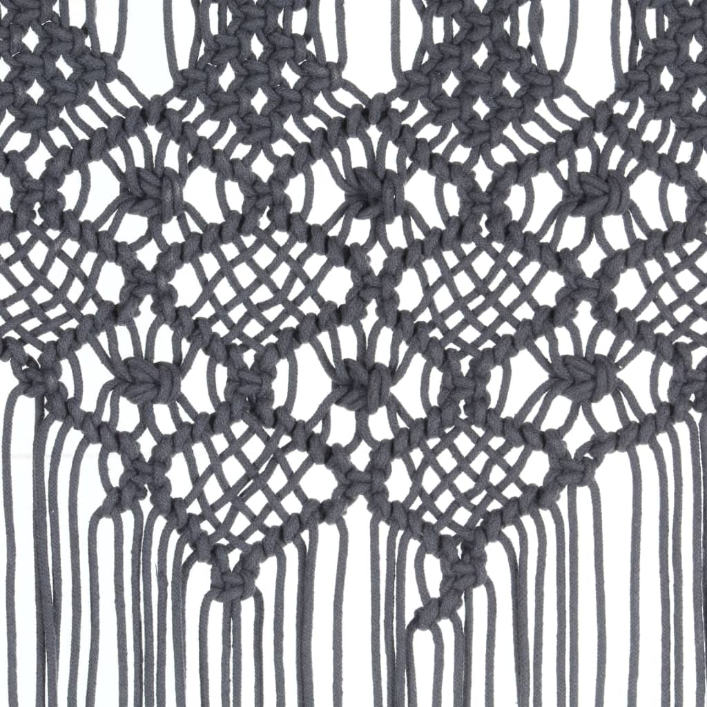 Tenda MacramÃ¨ Antracite 140x240 cm in Cotone