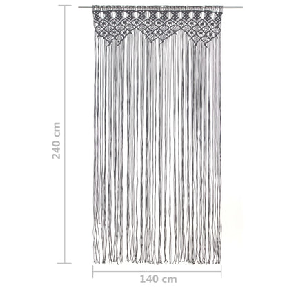 Tenda MacramÃ¨ Antracite 140x240 cm in Cotone