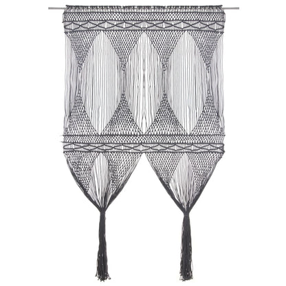 Tenda MacramÃ¨ Antracite 140x240 cm in Cotone