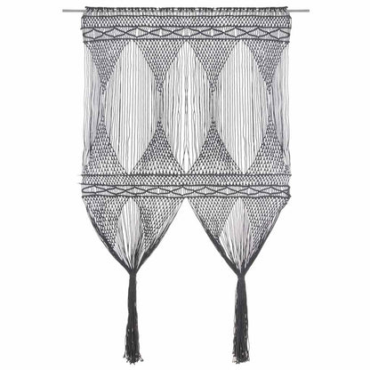 Tenda MacramÃ¨ Antracite 140x240 cm in Cotone