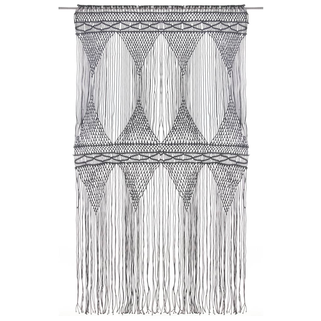 Tenda MacramÃ¨ Antracite 140x240 cm in Cotone