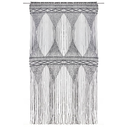 Tenda MacramÃ¨ Antracite 140x240 cm in Cotone