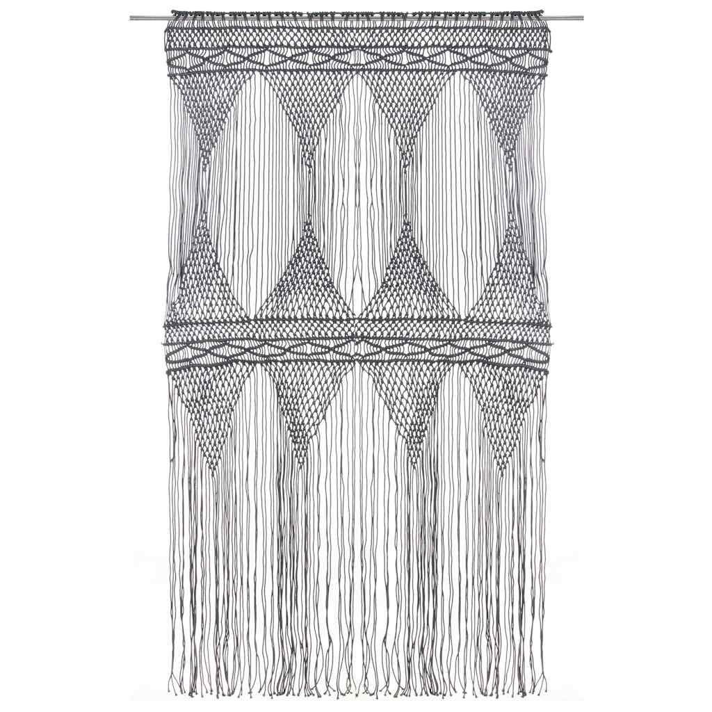 Tenda MacramÃ¨ Antracite 140x240 cm in Cotone