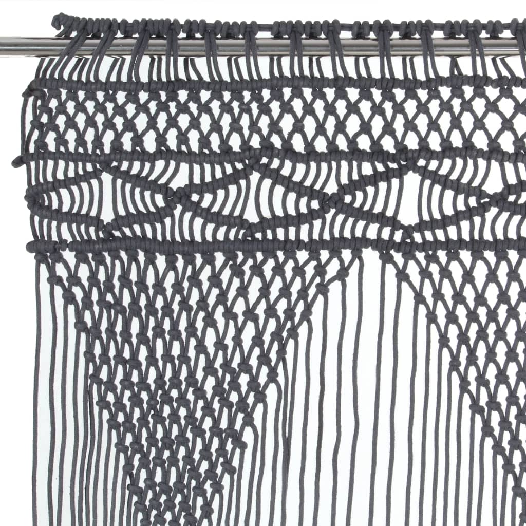 Tenda MacramÃ¨ Antracite 140x240 cm in Cotone