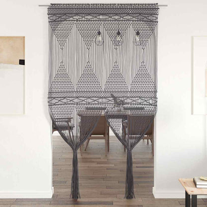 Tenda MacramÃ¨ Antracite 140x240 cm in Cotone