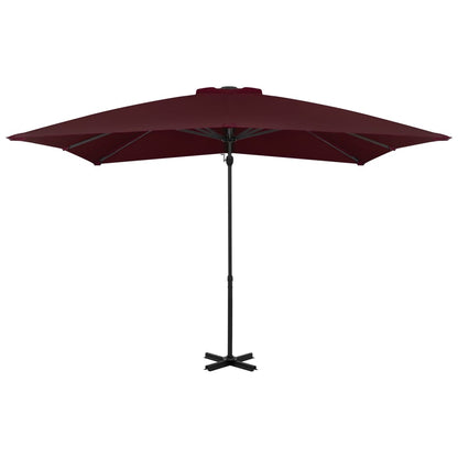 Ombrellone a Sbalzo con Palo in Alluminio 250x250 cm Bordeaux
