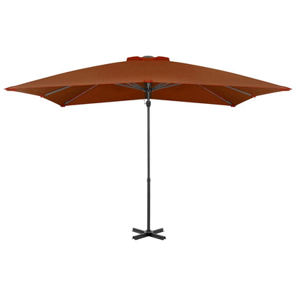 Ombrellone a Sbalzo con Palo in Alluminio 250x250 cm Terracotta