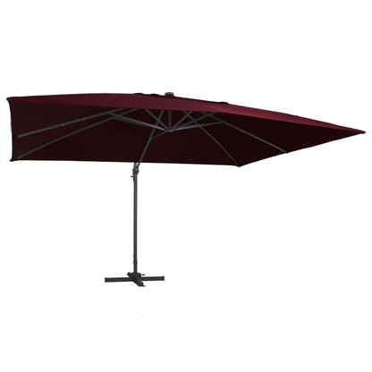 Ombrellone a Sbalzo con LED Rosso BordÃ² 400x300 cm