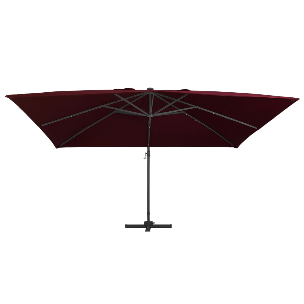 Ombrellone a Sbalzo con LED Rosso BordÃ² 400x300 cm