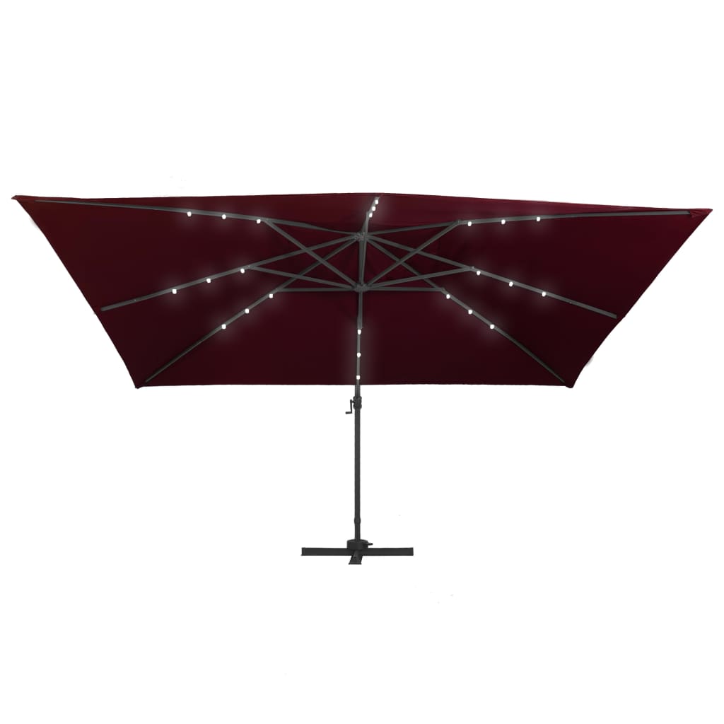 Ombrellone a Sbalzo con LED Rosso BordÃ² 400x300 cm