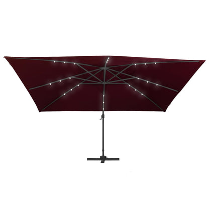 Ombrellone a Sbalzo con LED Rosso BordÃ² 400x300 cm