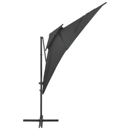 Ombrellone a Sbalzo con Doppia Copertura 250x250 cm Antracite