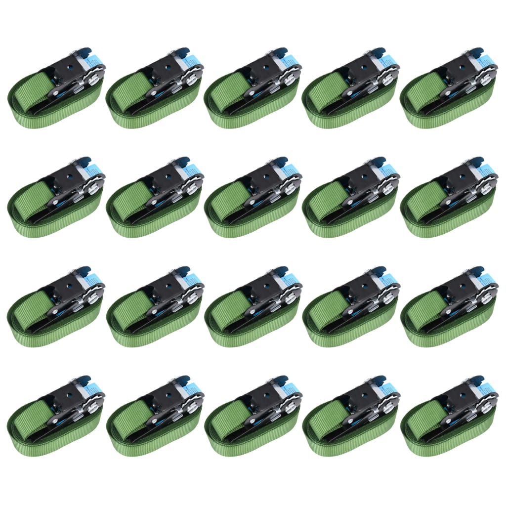 Cinghie d'Ancoraggio a Cricchetto 20 pz 800 daN 6m Verde