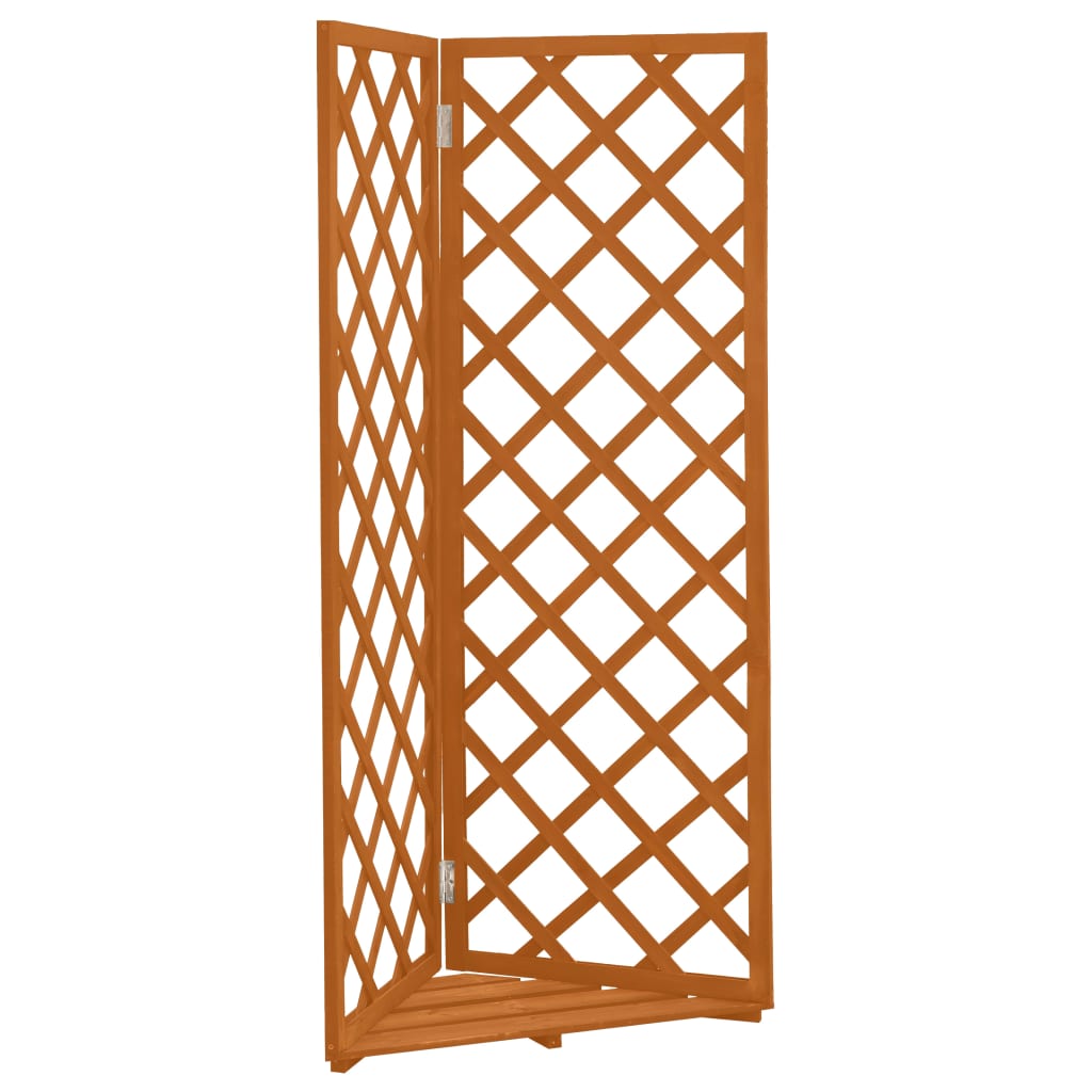Traliccio ad Angolo Arancione 50x50x145 cm in Massello di Abete