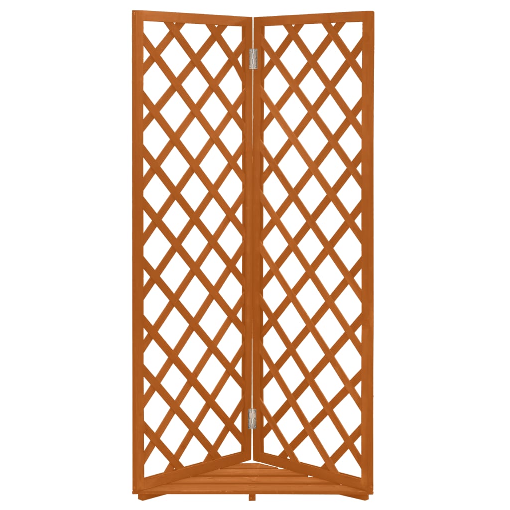Traliccio ad Angolo Arancione 50x50x145 cm in Massello di Abete