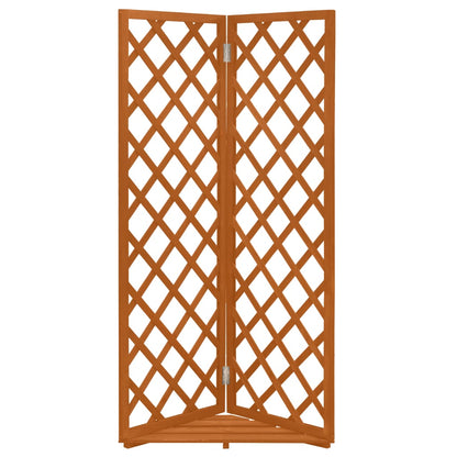 Traliccio ad Angolo Arancione 50x50x145 cm in Massello di Abete