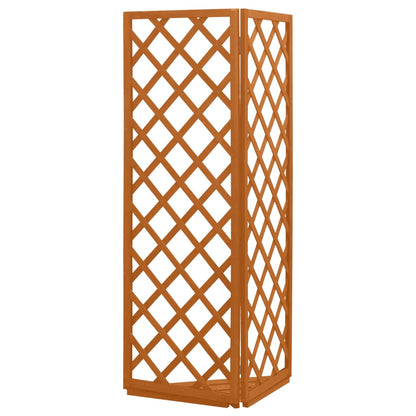 Traliccio ad Angolo Arancione 50x50x145 cm in Massello di Abete