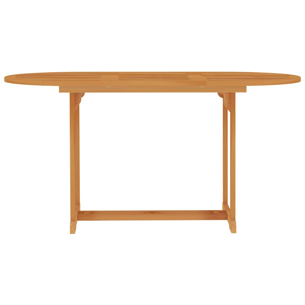 Tavolo da Giardino 150x90x75 cm in Legno Massello di Teak