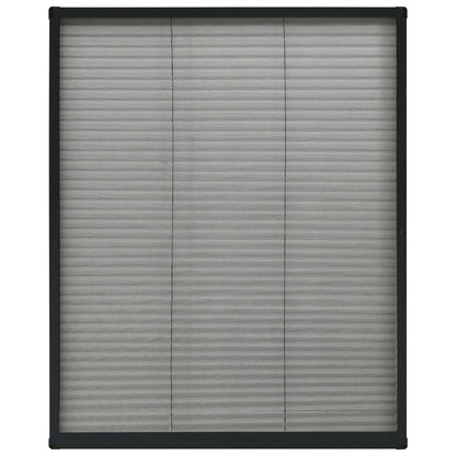 Zanzariera Plissettata Finestre in Alluminio Antracite 80x100cm