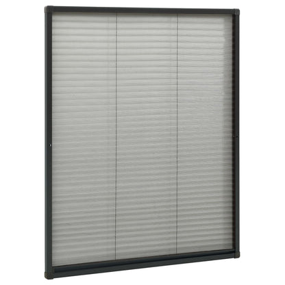 Zanzariera Plissettata Finestre in Alluminio Antracite 80x100cm