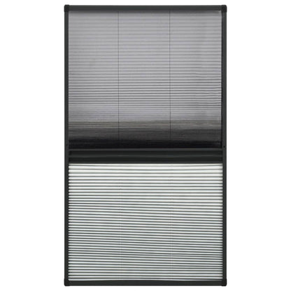Zanzariera Plissettata Finestra Alluminio 80x160 cm con Tendina