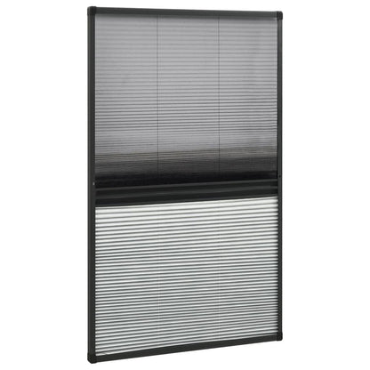 Zanzariera Plissettata Finestra Alluminio 80x160 cm con Tendina