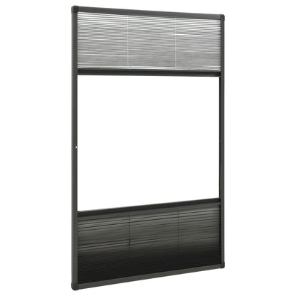 Zanzariera Plissettata Finestra Alluminio 80x160 cm con Tendina