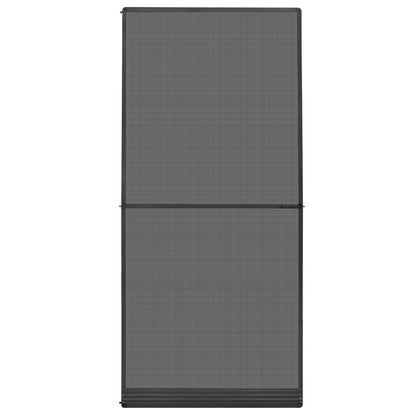 Schermo Insetti a Battente Antracite e Nero 100 x 215 cm