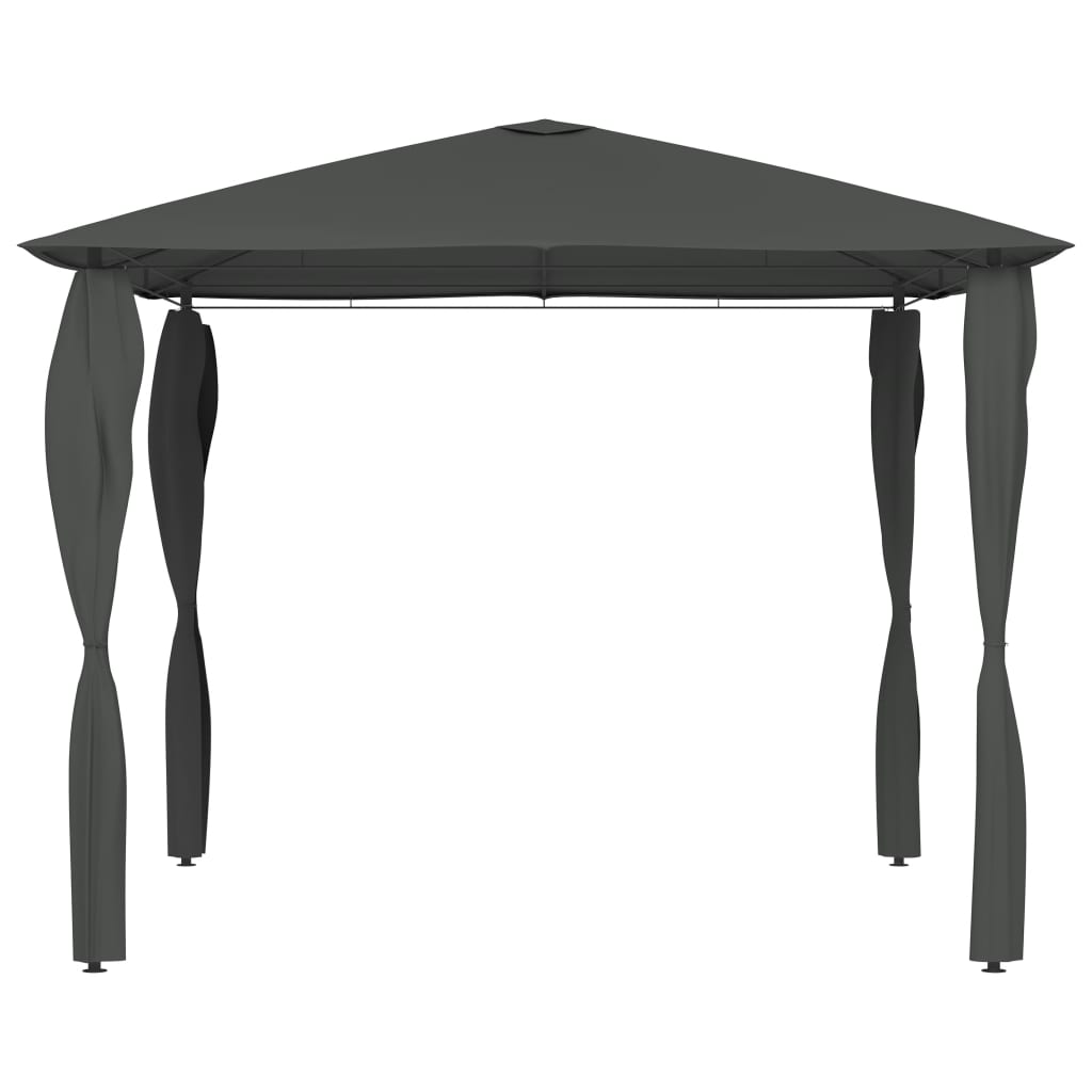 Gazebo con Montanti Rivestiti 3x3x2,6 m Antracite 160 g/mÃ‚Â²