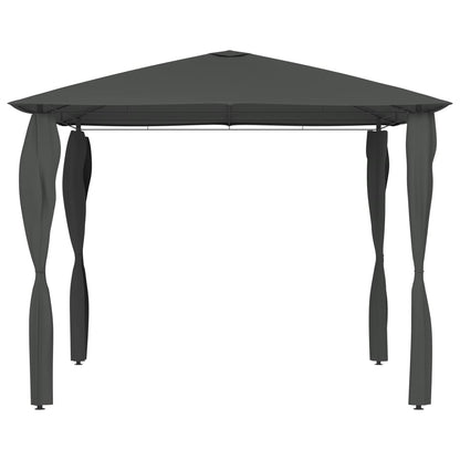 Gazebo con Montanti Rivestiti 3x3x2,6 m Antracite 160 g/mÃ‚Â²