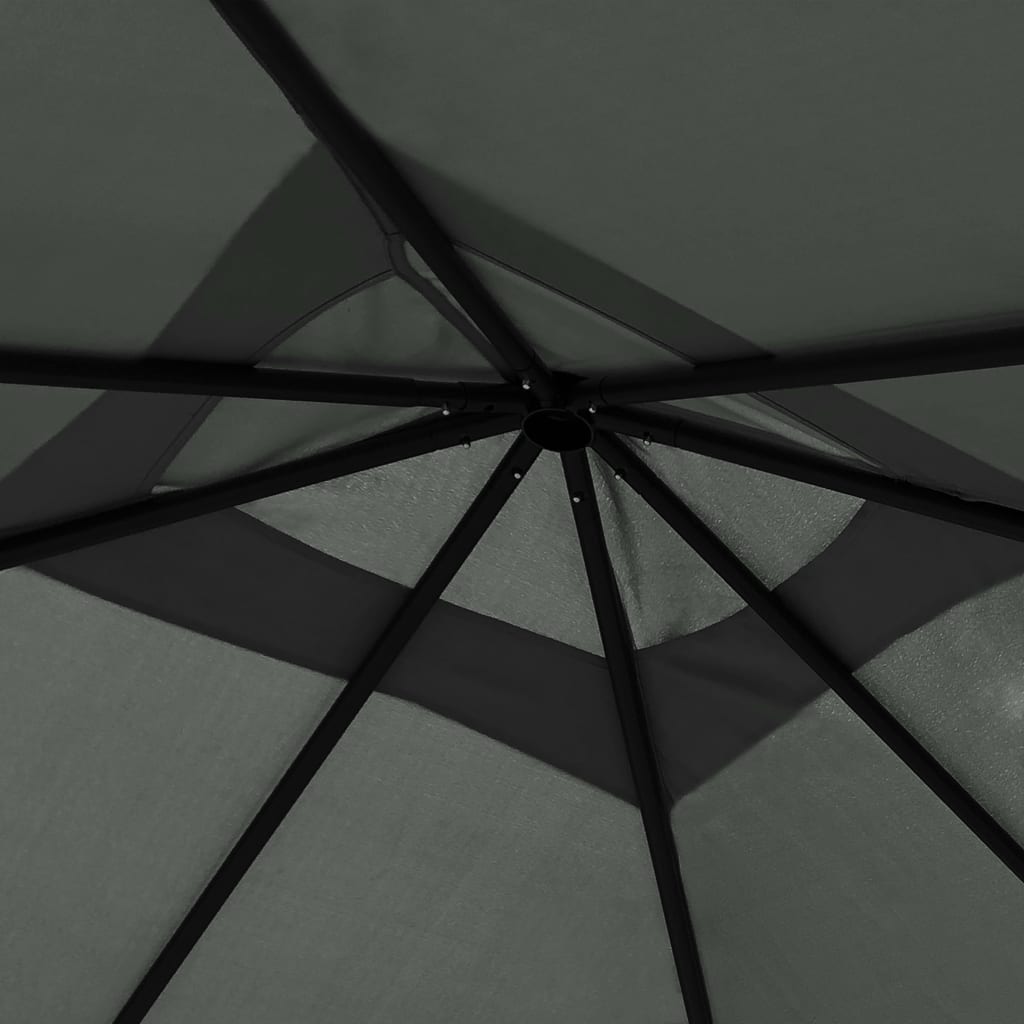 Gazebo 3x3x2,6 m Antracite 160 g/mÂ²